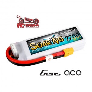 GENS ACE SOARING 2200 mAh 14.8V 30C 4S1P WITH XT60-GEA22004S30X6