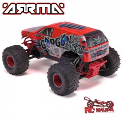 ARRMA 1/10 Gorgon Mega Brushed MT 2WD RTR (c/Bateria e Carregador) Vermelho