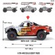 1/8 MOJAVE 4S 4X4 RTR Brushless Desert Truck, Blue/Red