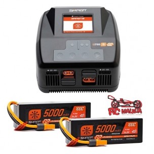 SPEKTRUM Smart Powerstage 8S: (2) G2 5000mAh 4S LiPo IC5 & S2100