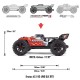 1/10 KRATON 4S 4X4 RTR Brushless Speed Truck, ROJO