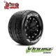 Louise RC - MT-ROCKET - 1-10 Monster Truck Tire Set - Mounted - Sport - Black 2.8 Wheels - Hex 14mm