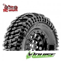 Louise RC - CR-CHAMP - Class 1 - 1-10 Crawler Tire Set - Mounted - Super Soft - Black 1.9 Wheels - Hex 12mm - L-